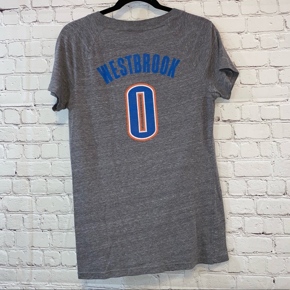 Adidas Thunder V Neck The Finals Gray Short Sleeve Tee Shirt - Picture 2 of 3